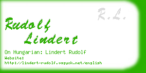 rudolf lindert business card